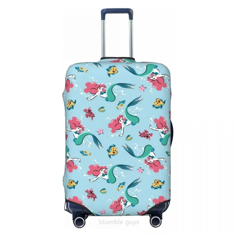 Stretchable Travel Luggage Protector Fashion Princess Pattern Fits 18-32 Inch Luggage Anti-Scratch Washable Suitcase Cover