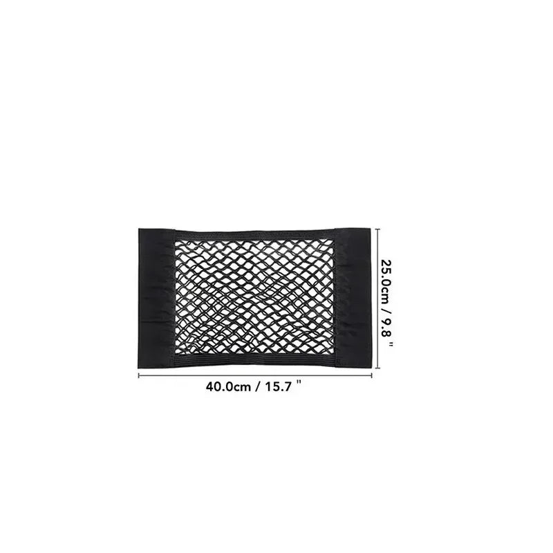 1pc Universal Car Storage Bag Double Mesh Trunk Storage Net, Car Built-in Storage Bag, Car Fixed Net