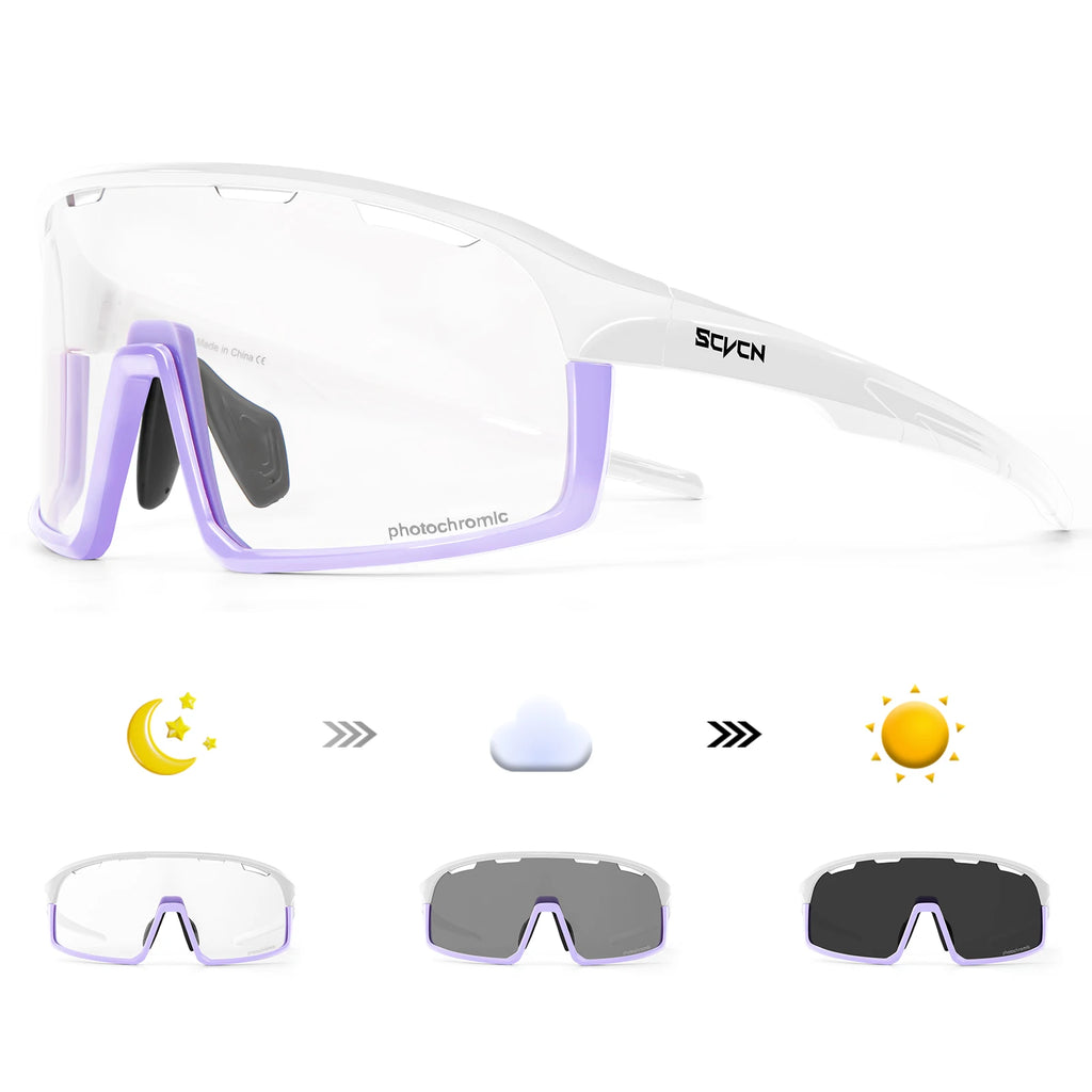 SCVCN Photochromic Sunglasses Cycl Men UV400 Eyewear Sports MTB Outdoor Goggles Bicycle UV400 Women Cycling Glasses Sunglasses