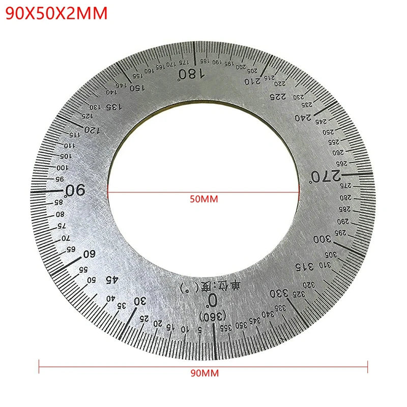 Stainless Steel Lathe Dial Disc 360 Degree Disc Universal Measuring Disc (Diameter:70 110 120 130 90 120 170 190 200MM)
