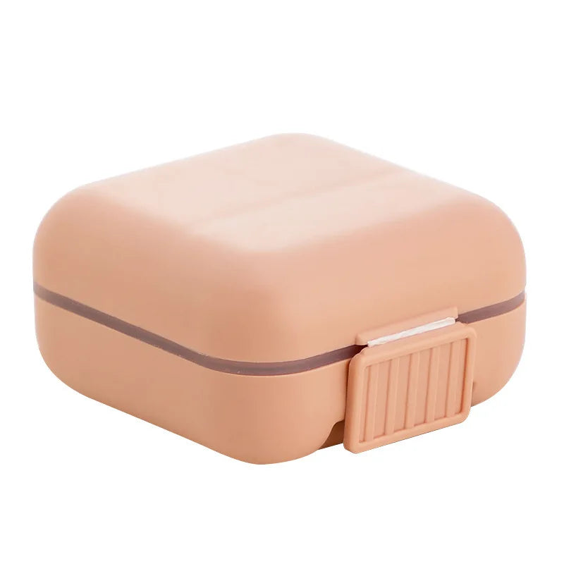 1PCS Travel portable dustproof medicine box with silicone ring double sealing compartment storage box and mini packaging box