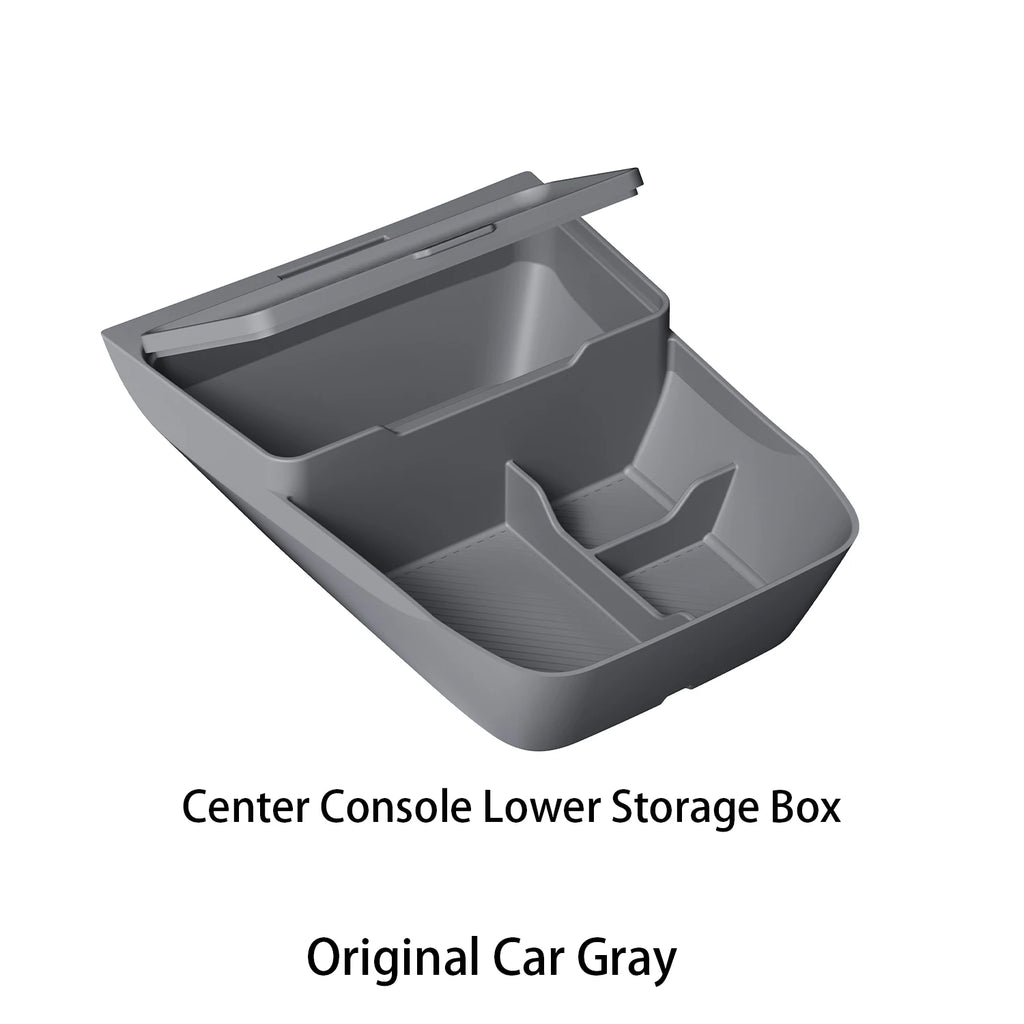 For ZEEKR 7X 2026 The storage box below the center console Double-layer silicone storage box Car interior accessories