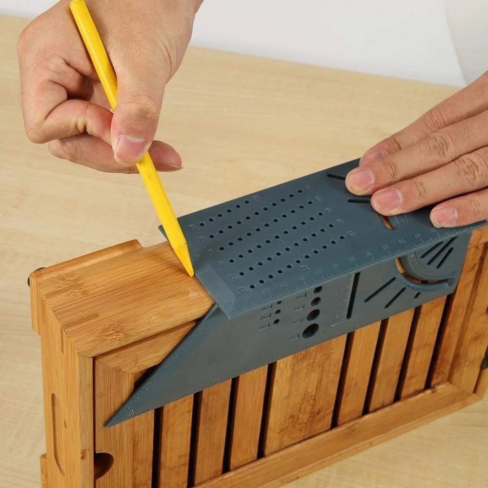 Plastic Woodworking 3D Angle Ruler Woodcraft Scriber T-Type Multifunctional 90 Degree Ruler Angle