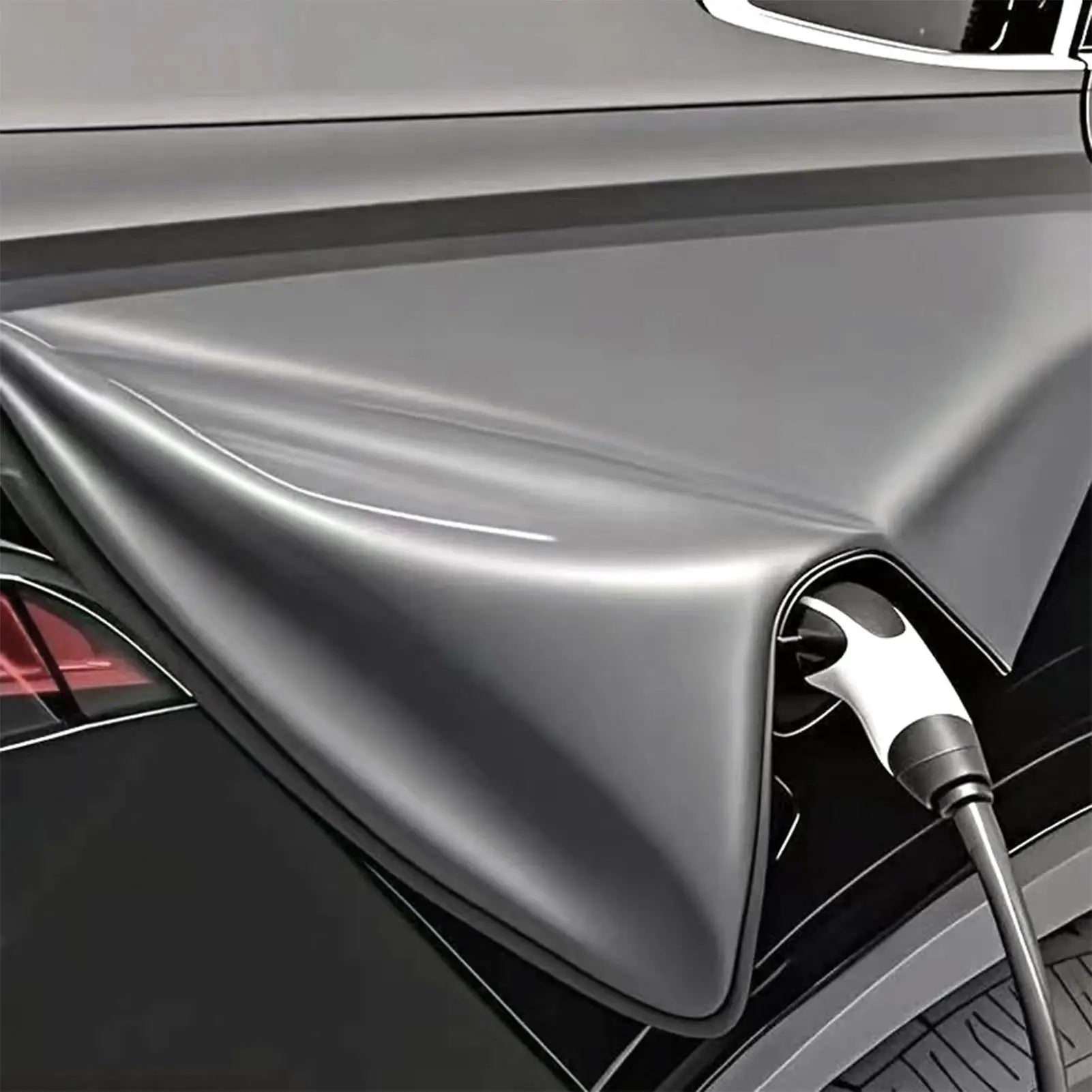 Electric Vehicle Charger Port Rainproof Dustproof Cover Car Accessories Waterproof Outdoor Charging Protection Covers