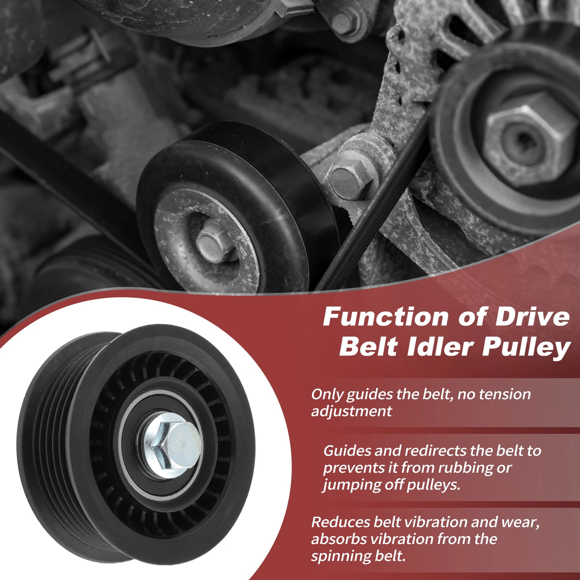 UXCELL No.12700122 Accessory Drive Belt Idler Pulley for Chevrolet for GMC for Cadillac