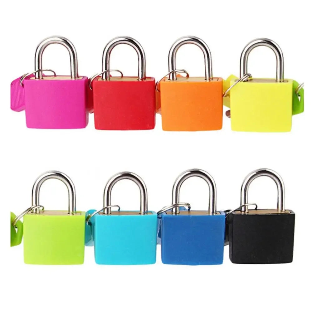 23mm Small Mini Travel Supplies Dormitory Appliances Suitcase Padlock Small Luggage Lock with 2 Keys Cabinet Door Bookbag