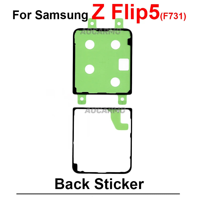 For Samsung Galaxy Z Flip 5 F731 Flip5 Rear + LCD Sticker Back Cover Adhesive Tape Glue