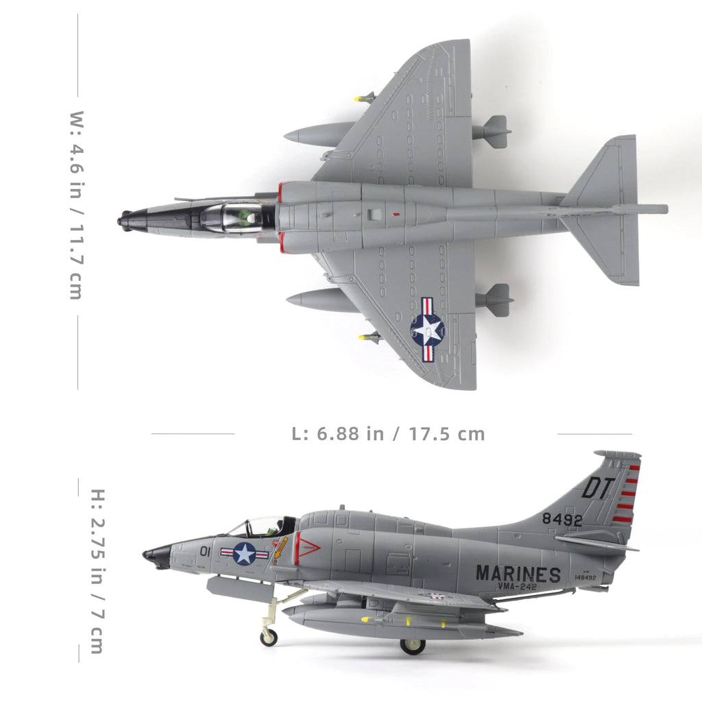 1/72 A-4 Skyhawk Diecast Metal Airplane Model Pre-built Military Collection Gift