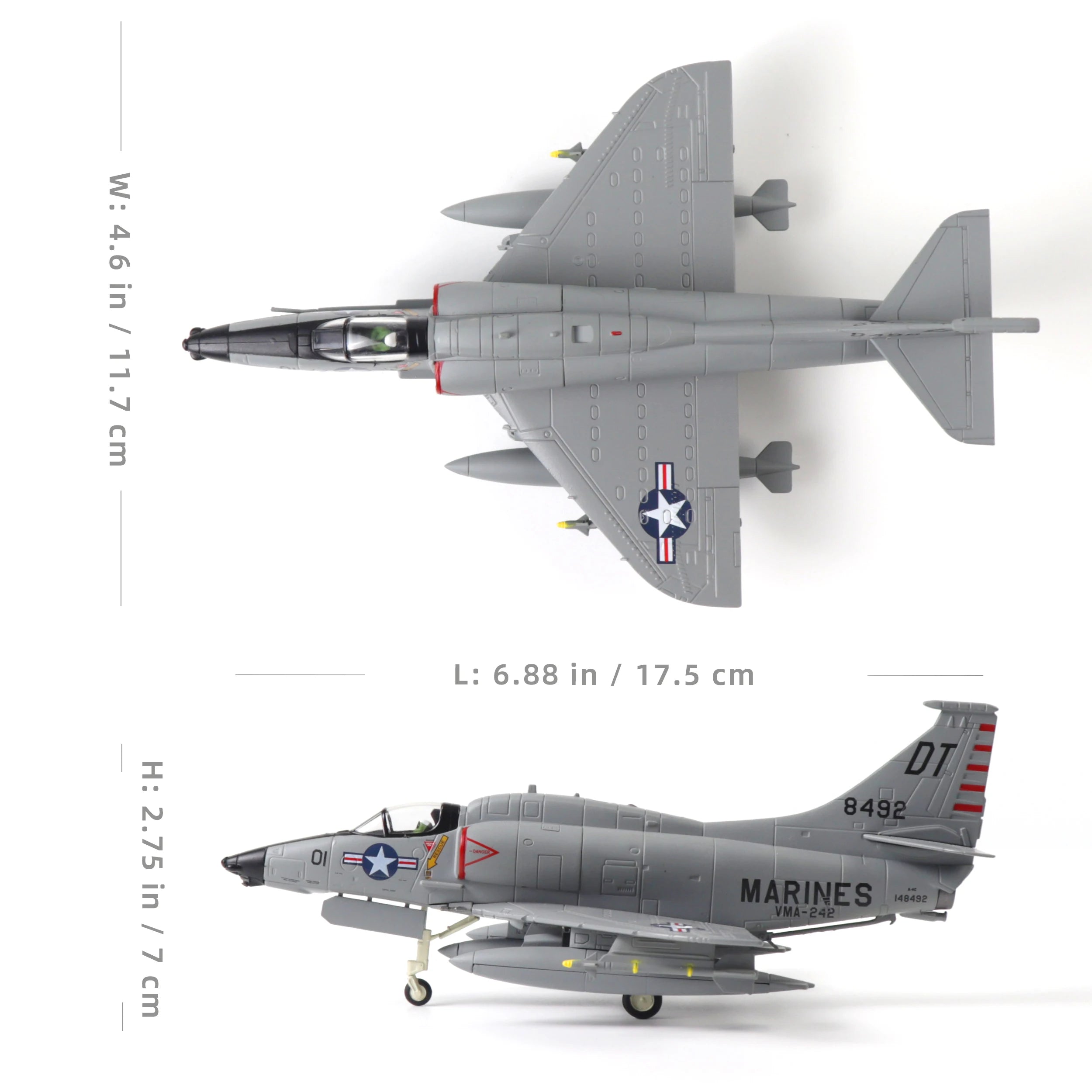 1/72 A-4 Skyhawk Diecast Metal Airplane Model Pre-built Military Collection Gift