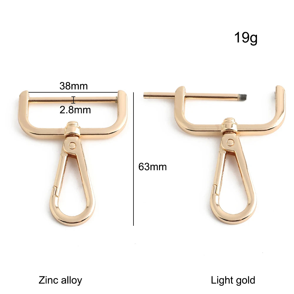 10/40/80PCS 15-20-25-32-38mm Detachable Snap Hook Swivel Clasp Rotating Buckle For Crossbody Bags Dog Collar Rope Accessories
