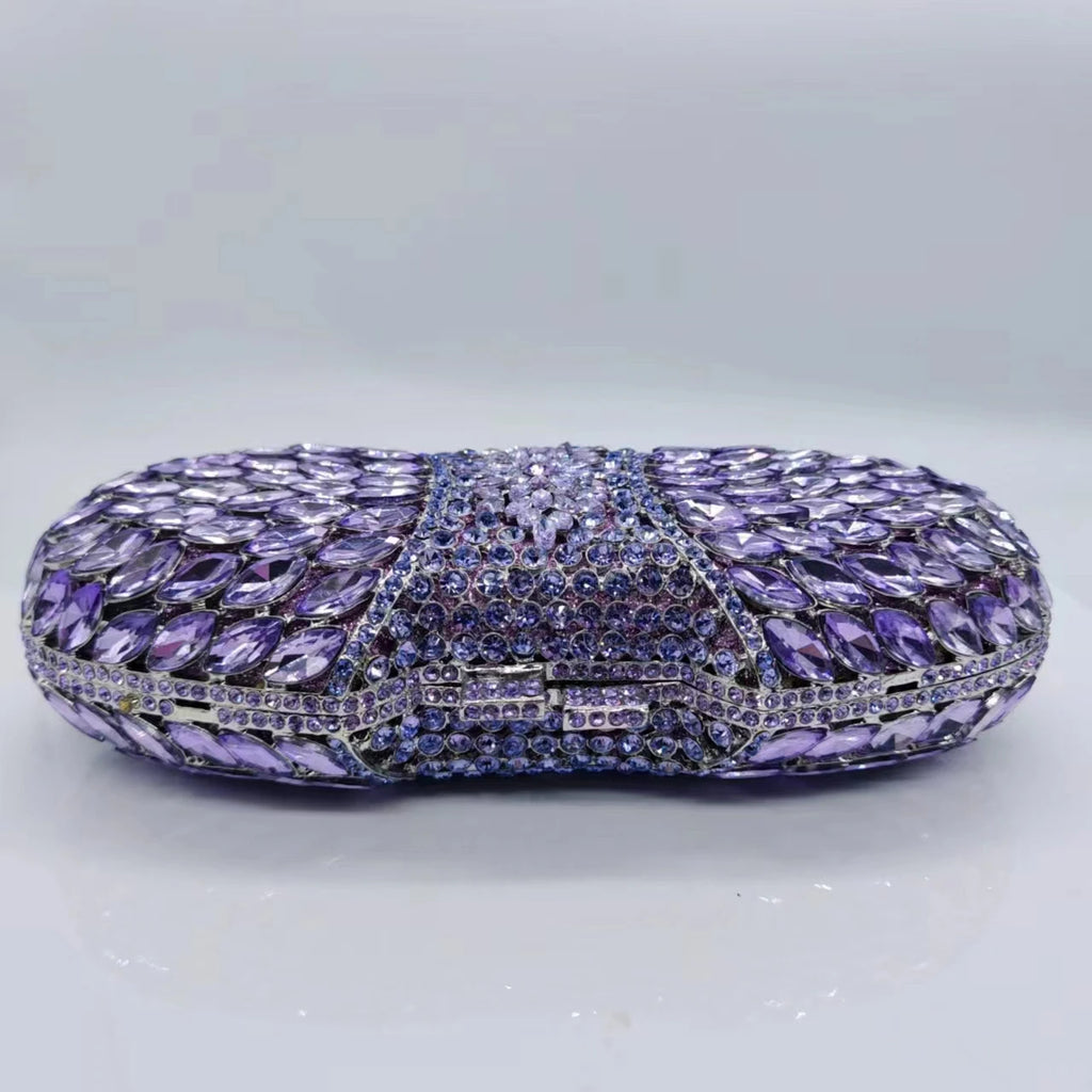 High Quality Diamond Horse Eye Bag Crystal Clutch Purse Dinner Luxury Women's Handbag