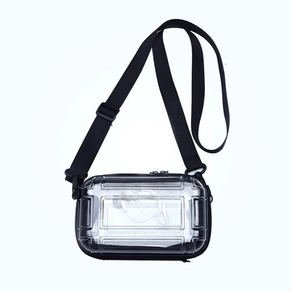 PP Transparent Cosmetic Bag New Simple Fashion Wash Bag Woman Portable Travel Overnight Bag Messenger Bag Mini Luggage Bag