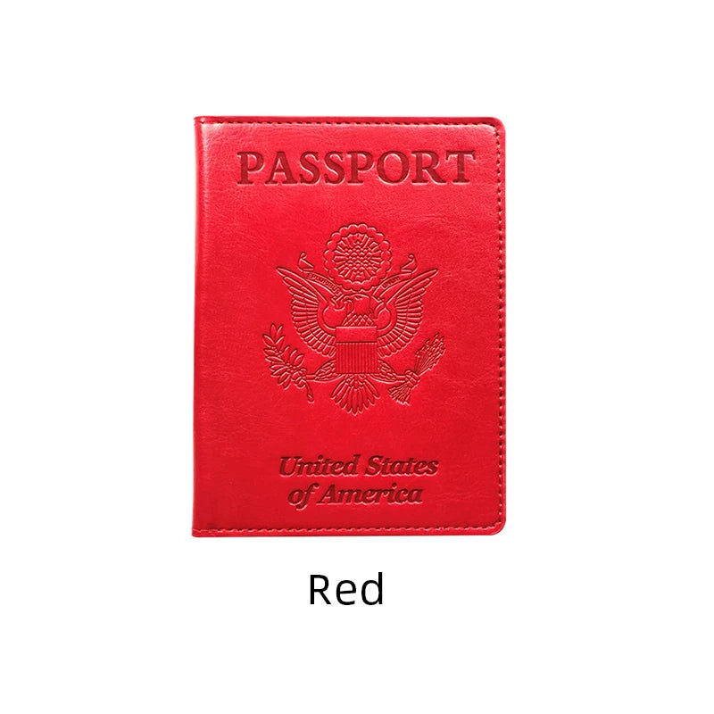 Travel Passport Cover Card Protector Women Men Embossing Travel ID&Document Passport Holder Business PU Leather Wallet Case NEW