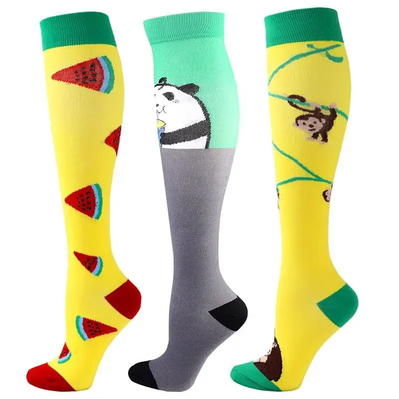Unisex Compression Socks for Men and Women Medical Diabetes Varicose Veins Sports Socks for Running Cycling Travel Flight Yoga