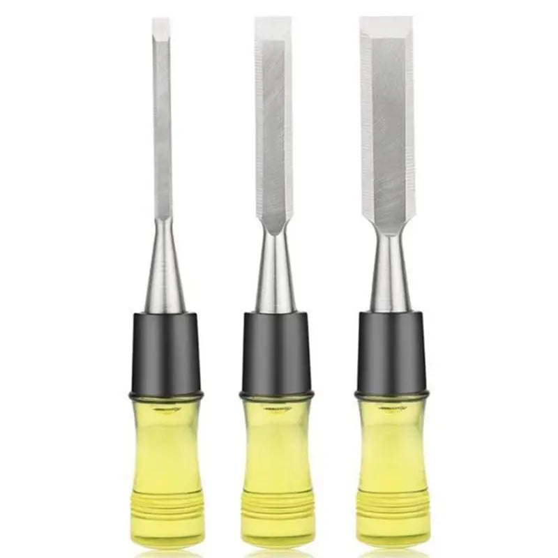 SHGO-Premium Wood Chisel Set 3 Pcs Transparent Acetate Fiber