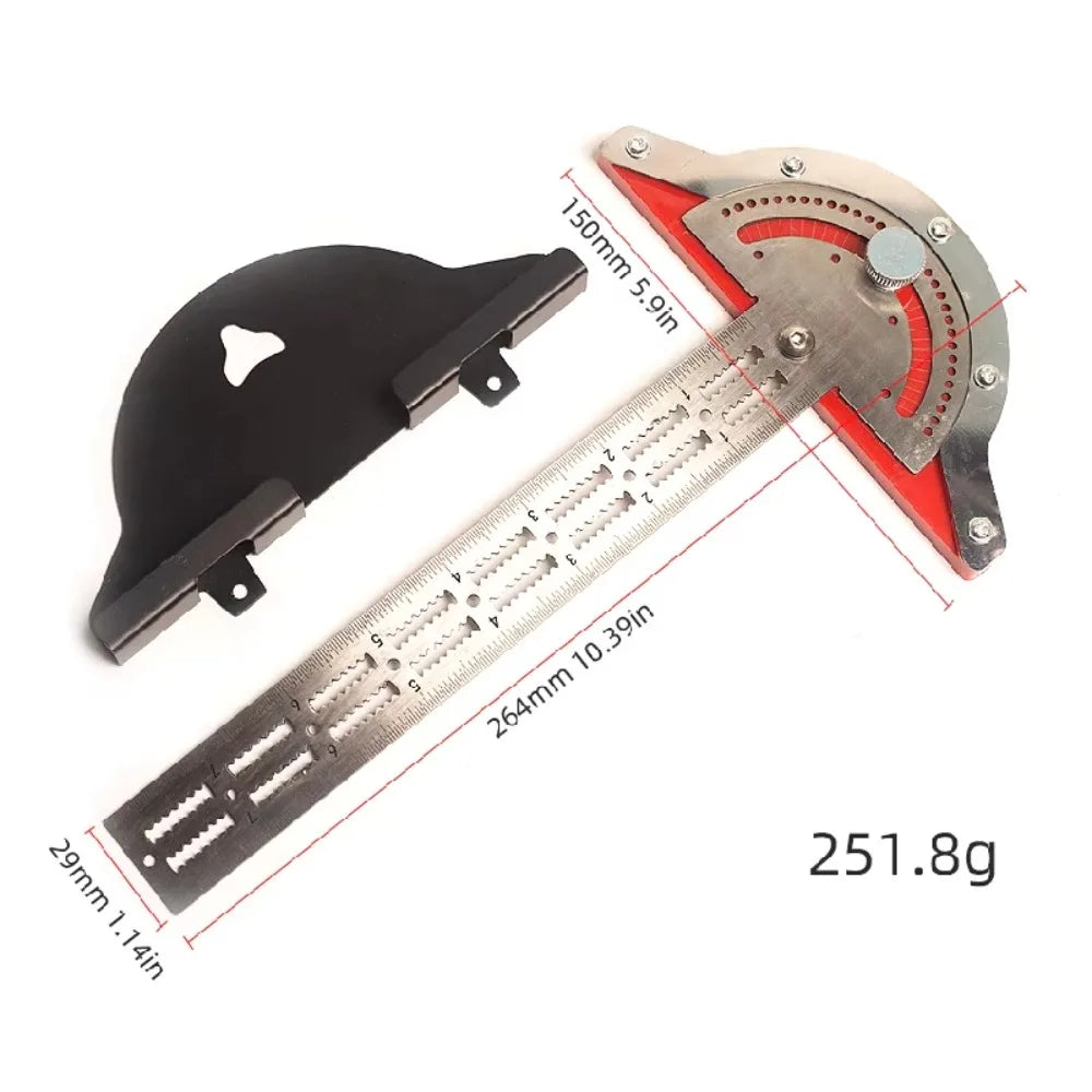 Portable Accurate Woodworkers Edge Rule Stainless Steel Marking Tool Angle Ruler Durable 0-70 Degrees Woodworking Protractor