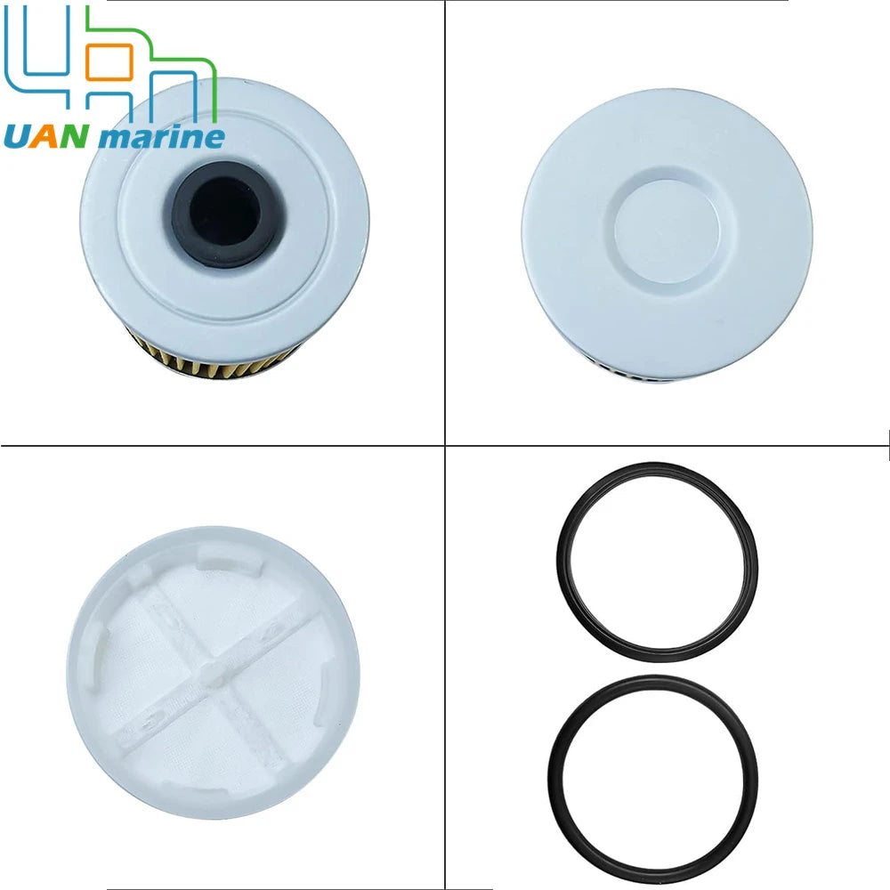 2 Pcs Cool Fuel Filter&Disc Filter with O-rings for Mercury Mercruiser Gen 3 35-8M0093688 35-866171A01 35-8M0204703 35-892665