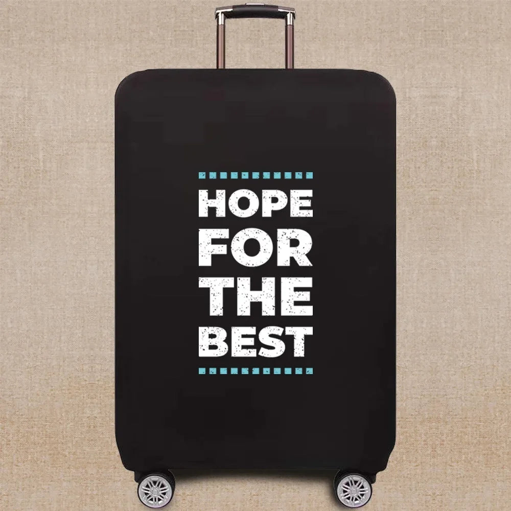 Travel Accessories Luggage Case Suitcase Dust Protective Cover 18-28 Inch Phrase Pattern Series Trolley Case Elastic Cover
