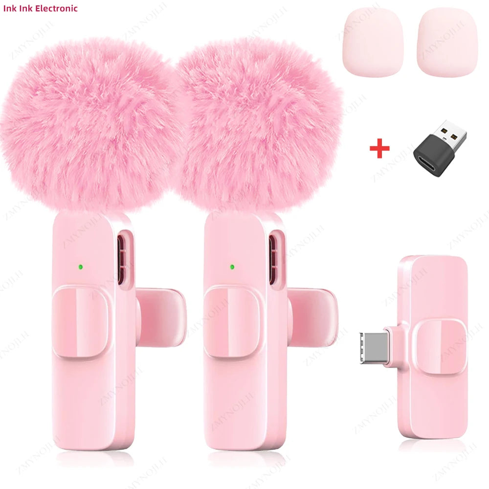 Wireless Lavalier Microphone Portable Mini Mic for iPhone Android PC Camera – Video Recording Live Streaming Vlog Gaming