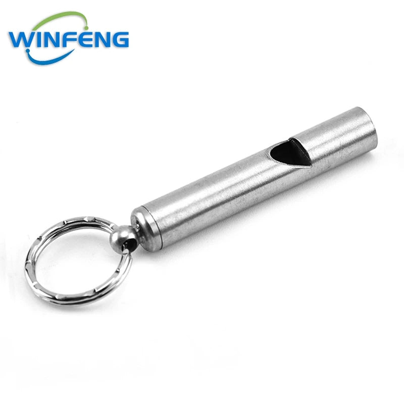 High Quality Stainless Steel Emergency Whistle Ultralight Safety Whistle Keychain Outdoor Hiking Camping Survival Supplies