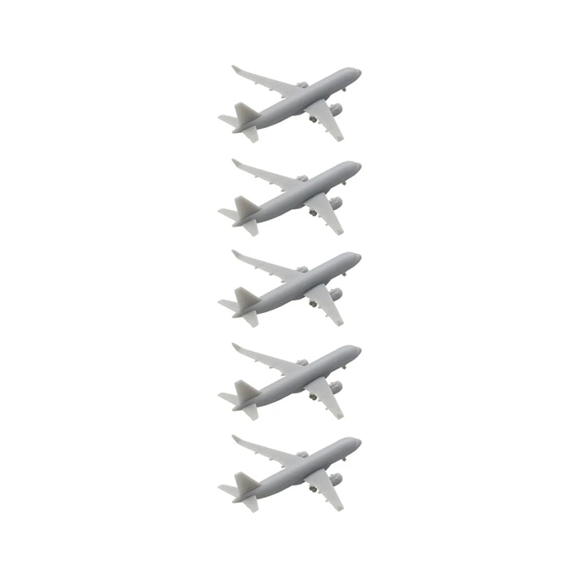 5PCS Multiple Scale A320neo Airliner Model 1/2000 1/1500 1/700 1/400 Static Aircraft w Landing Gear for DIY Building Decoration
