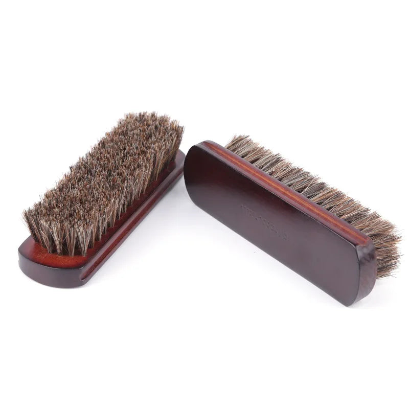 Multifunctional Horsehair Wooden Brush Car Detailing Polishing BuffingCar Brush Seat Handle Dashboard Roof Cleaning Care