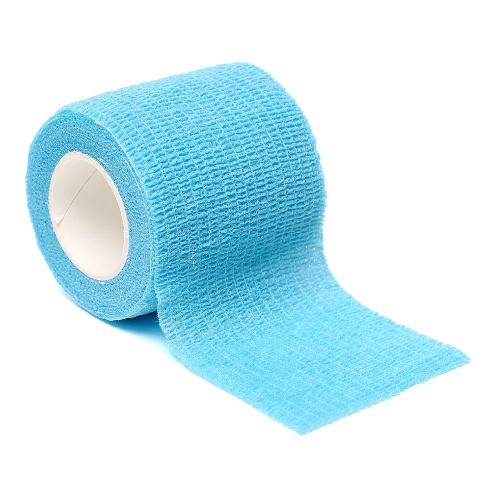 Black Sports Self-Adhesive Elastic Bandage with 4.8-Meter Elastic Knee Pads, 18 Colors for Fingers, Ankles, Palms, and Shoulders