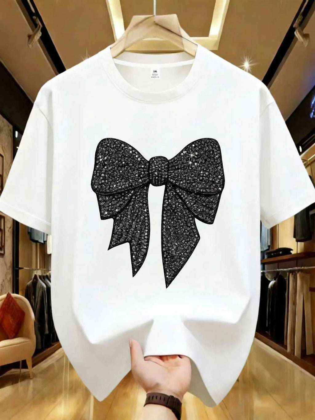 【WDS01410】Creative printing plus size women's T-shirt summer casual street fashion women's Joker short sleeve T-shirt