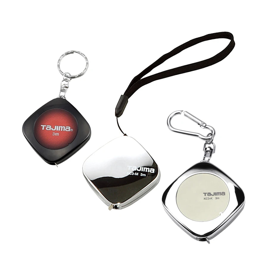 TAJIMA Mini Steel Tape 1PCS with Climbing Ring 1m/2m/3m Magnetic Tape Measure 1001 Series