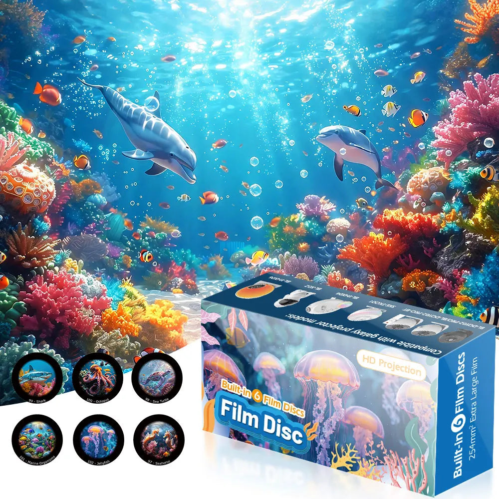 Galaxy Projector Disc Projector Slide 4K Replaceable 6 HD Galaxy Discs Night Light Projector Starry Sky Lamp (Device Not Include