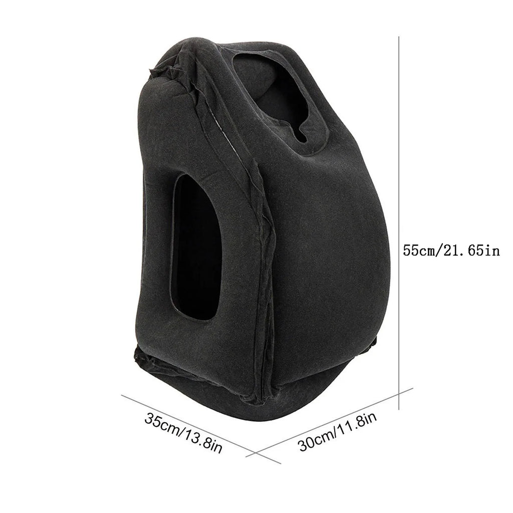 Upgraded Inflatable Air Cushion Travel Pillow Headrest Chin Support Cushions for Airplane Plane Car Office Rest Neck Nap Pillows