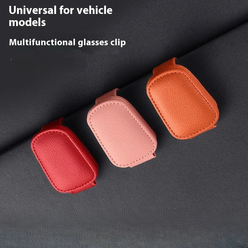 1/2 Pcs Universal Car Sunglasses Clip Card Ticket Holder Stand Fastener Pen Case Eyeglasses Sun Visor Car Accessories