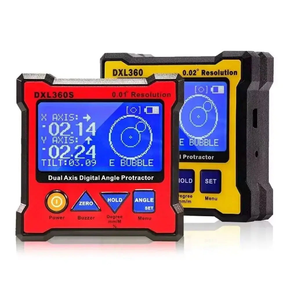 Professional Tools Dual-axis Inclinometer Digital Display Level Gauge Angle Finder Protractor Tool Angle Meter Level Box DXL360S