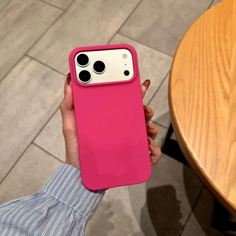 Luxury Original Silicone Case for iPhone 17 Air 16 15 14 13 12 Pro Max Plus 11 Shockproof Candy Official Liquid Soft Back Cover