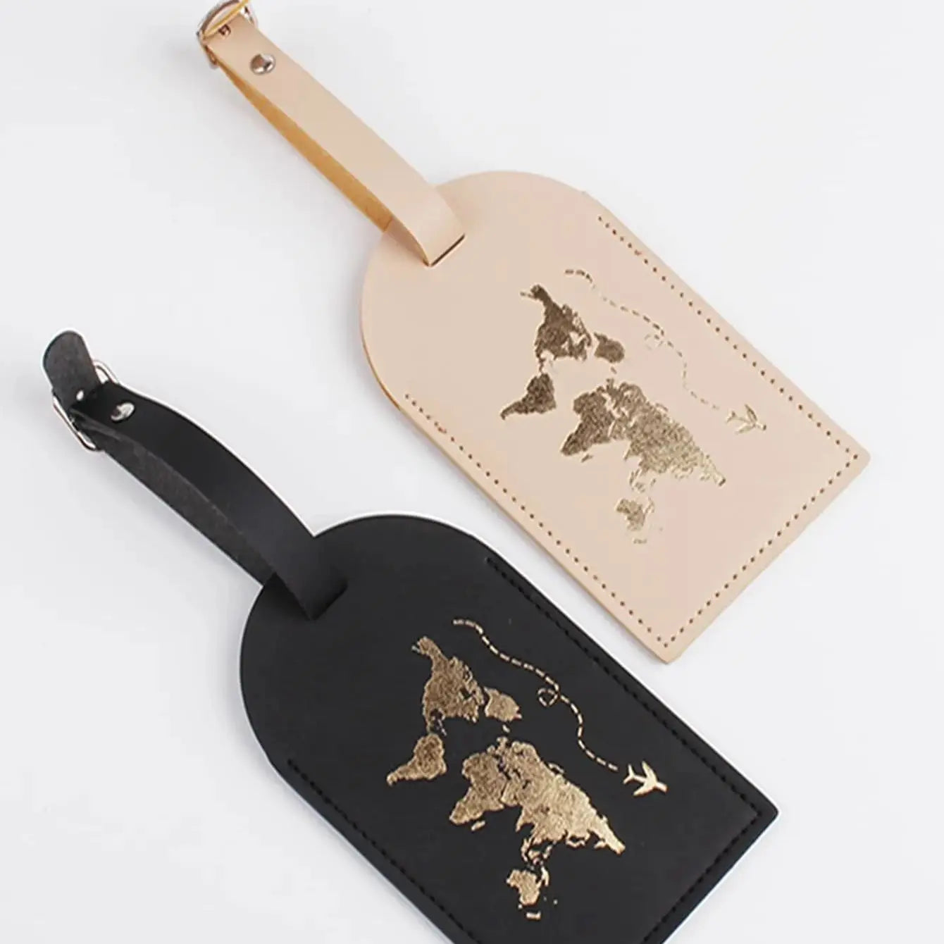 2PCS Map Luggage Tag Hanging Tag With Name ID Cards Anti-lost Lightweight Travel Accessories For Flight for Lovers Gifts
