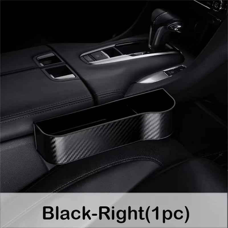 Carbon Fiber Car Seat Gap Organizer, Multifunctional Console Side Storage Box for Phone & Accessories