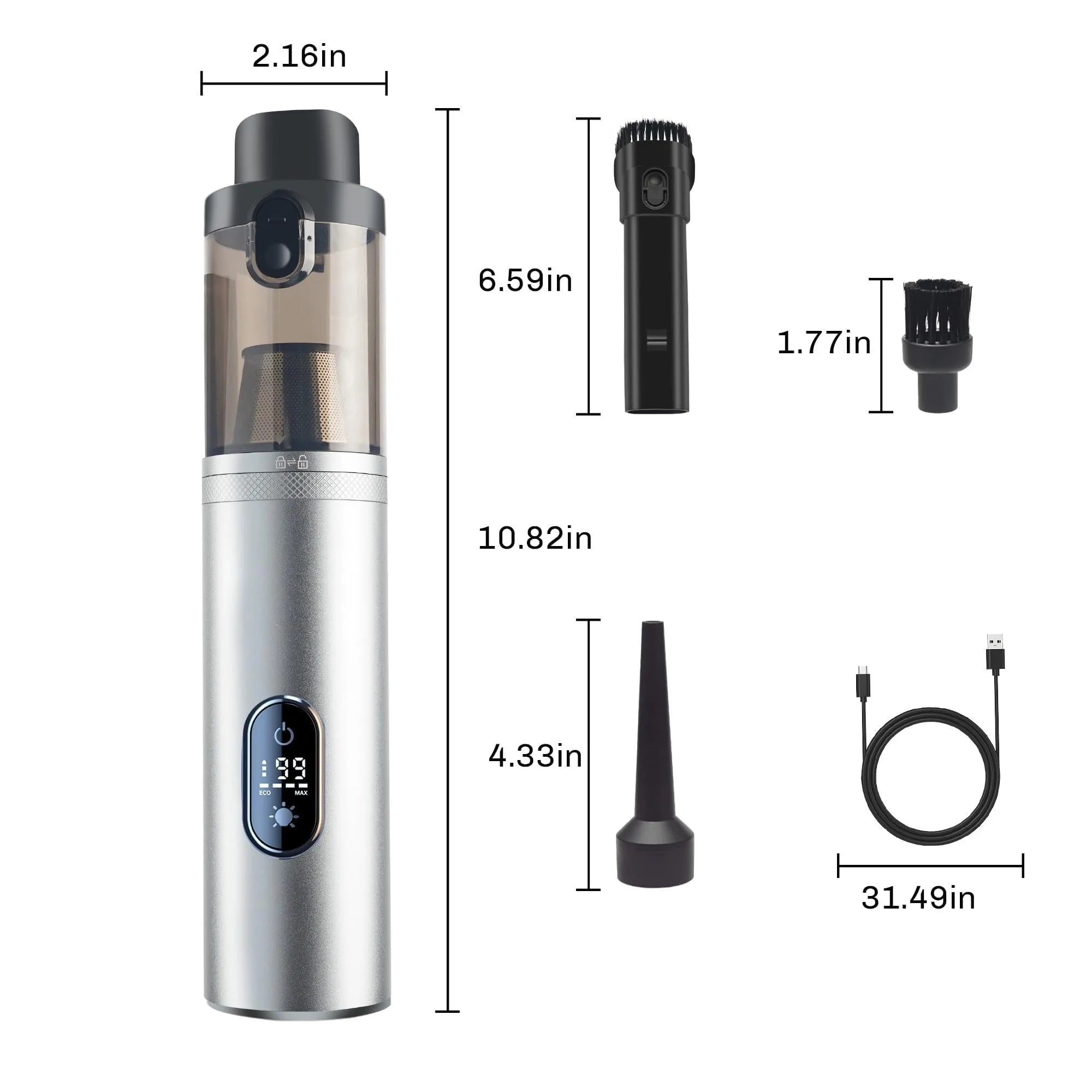 Cordless Handheld Vacuum Cleaner 30000Pa Mini Portable Wireless Cleaner for Home Office & Car Appliance Poweful Cleaning Machine
