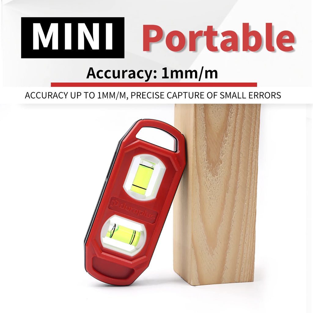 100mm Mini Pocket Level Magnetic Horizontal Vertical Spirit Leveler Tool Woodworking Portable Bubbles Ruler Length