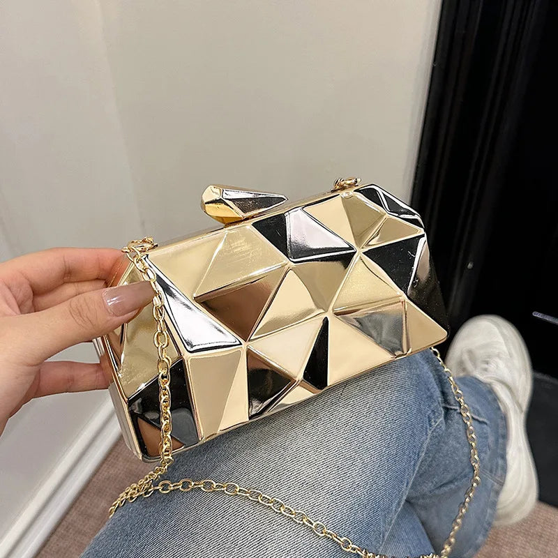 Luxury Acrylic Glossy Box Mini Clutch Bag Banquet Wedding Party Shoulder Crossbody Dinner Bag designer clutch bags high quality