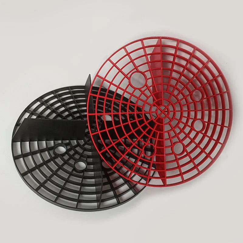 23.5CM Car Wash Bucket Gravel Filter Isolator - Black Red Blue Yellow Round Cleaning Tool for Car Beauty