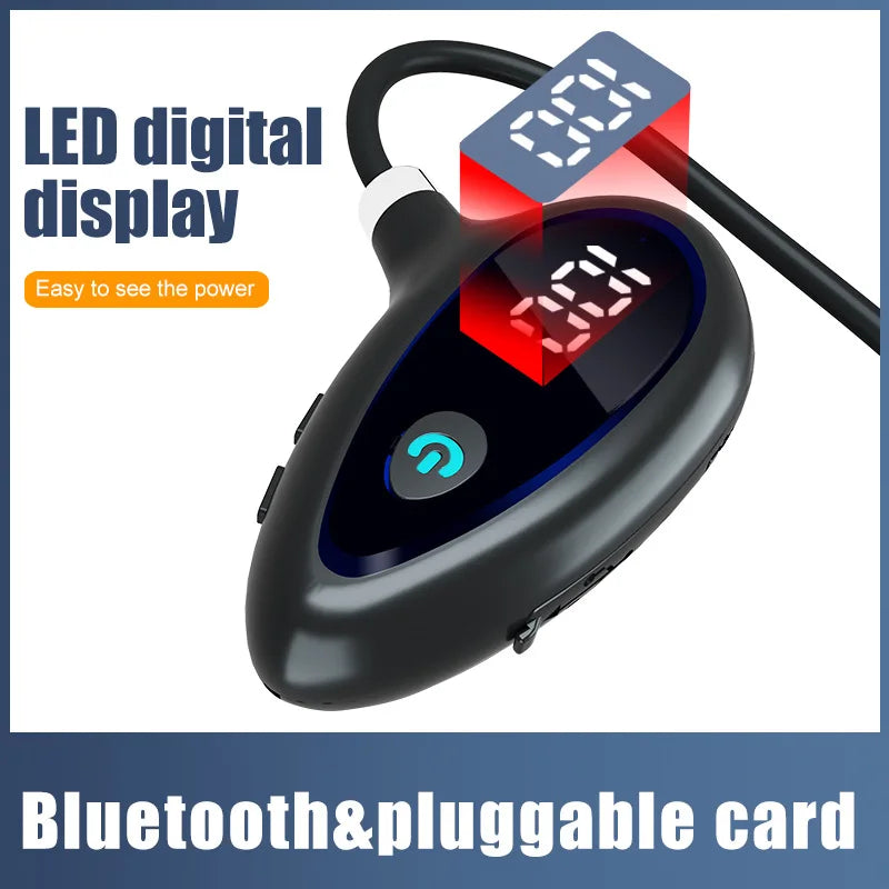 Neck Mounted Bluetooth Earphone Support Card Insertion Bluetooth 5.3 Long Bttery Life Not In Ear Power Display Sport Earphone