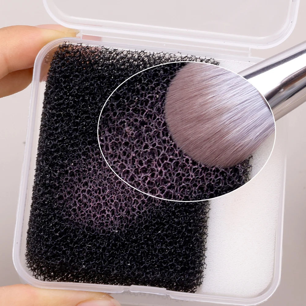 13PCS Makeup Brush Cleaner Sponge Set Portable Dry Eye Shadow Wash Beauty Tools Brushes Cleaning Box Sponge Puff Cleaner women