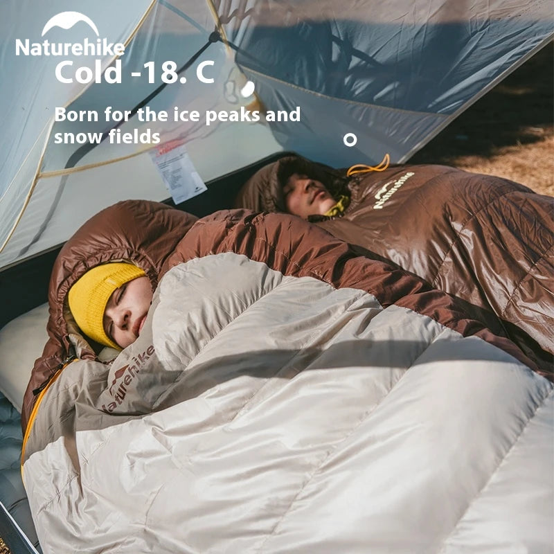 Naturehike Snowbird Mummy Sleeping Bag SP400/SP550/SP700/SP1000 for Outdoor Hiking Travel Winter Warm Duck Down Sleeping Bag