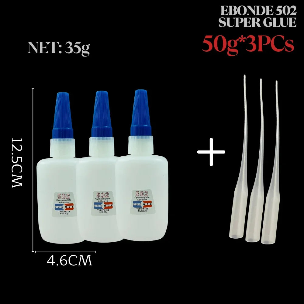 502 Super Glue Cyanoacrylate Instant Strong Quick Dry Adhesive for Caremic Plastic Crafts Jewelry Toys Shoes 10/20/35/50/100g