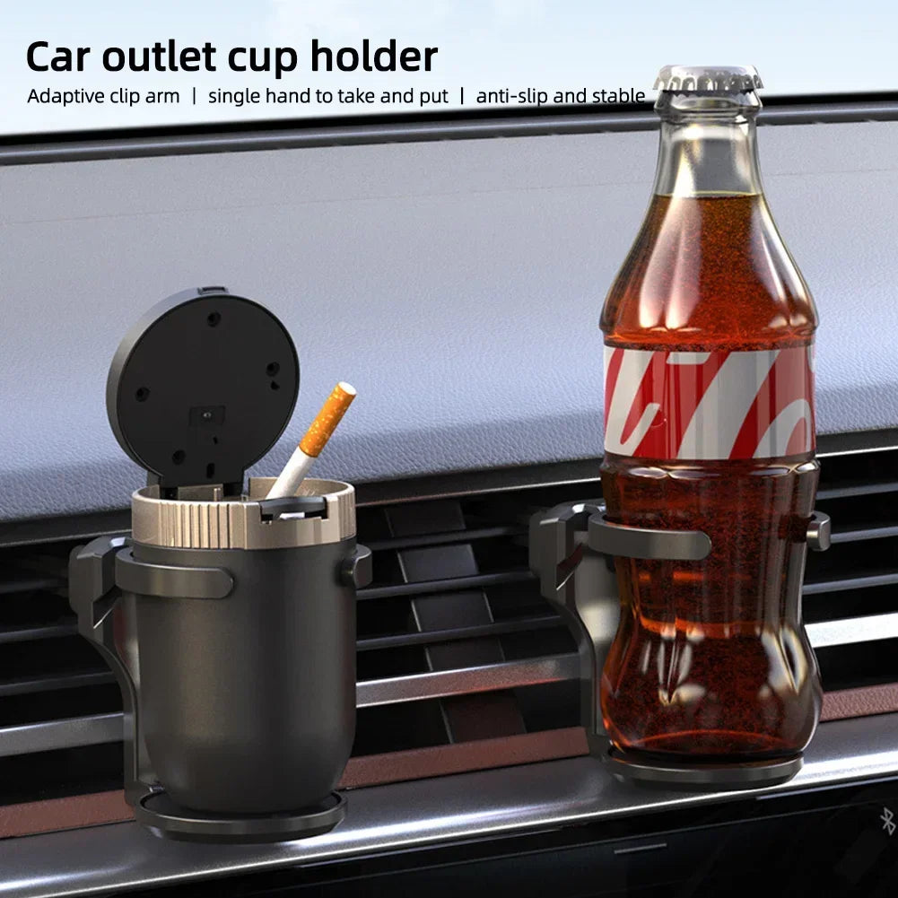1/2PCS Foldable Car Truck Water Bottle Ashtray Car Air Vent Drink Cup Bottle Holder Water Bottle Holder Stands Cup Rack for Auto