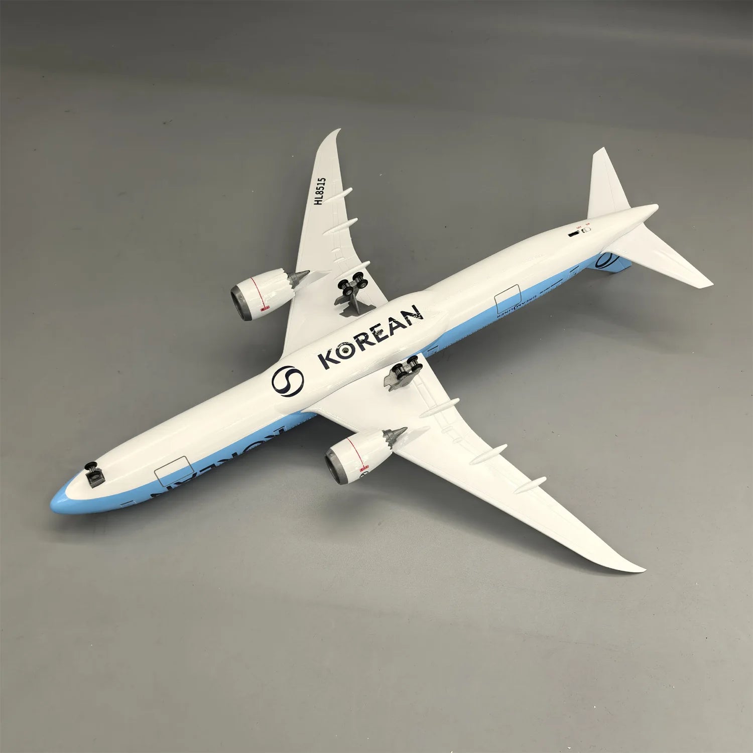 New Korean Air 787-10 Scale Aircraft 43cm Model Airplanes Resin Replica Plane Model With Wheels & Led Light Collected Gift