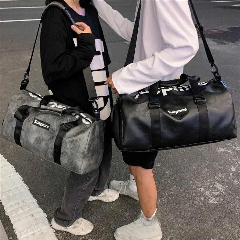 Multifunctional Fitness Yoga Bag Women's Short Trip Bag Expandable Suitcase Handle Dry Wet Separation Sports Bag