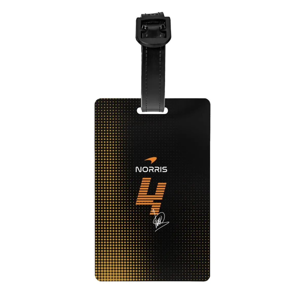Custom L-Lando Norris Luggage Tag Privacy Protection Motorcycle Racing Baggage Tags Travel Bag Labels Suitcase