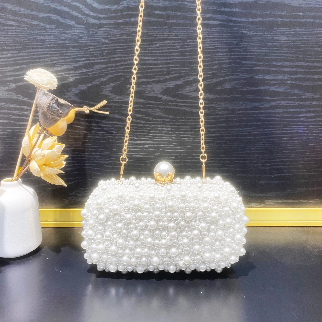 Small bag Purses and handbag luxury Designer Clutch purse handmade Pearl decoration Party Wedding Evening bag Purse banquete bag