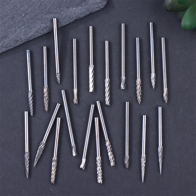 Tungsten Carbide Rotary File Hard Alloy Rotary Bur Drill Bit 3mm Shank Engraving Cutter Grinding Head For Metal And Plastic